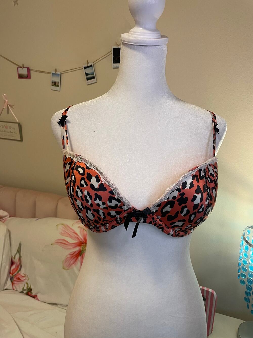 cheetah print victorias secret push up bra